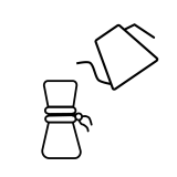 Hældekande og chemex ikon